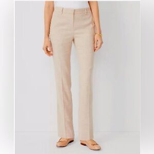 Ann Taylor Textured Crosshatch Sophia Straight Leg Pants
